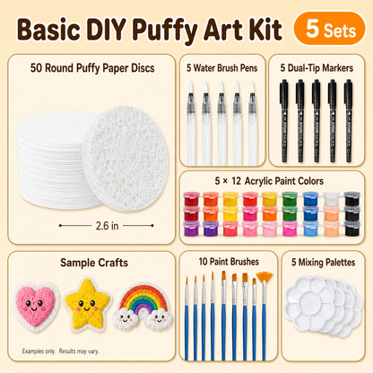 🎨 Nectavira® 3D Puffy Art Kit with Paints, Pen & Palette
