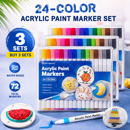 🖍️ 24-Color Acrylic Marker Set — 50% OFF | Only 12 Left!