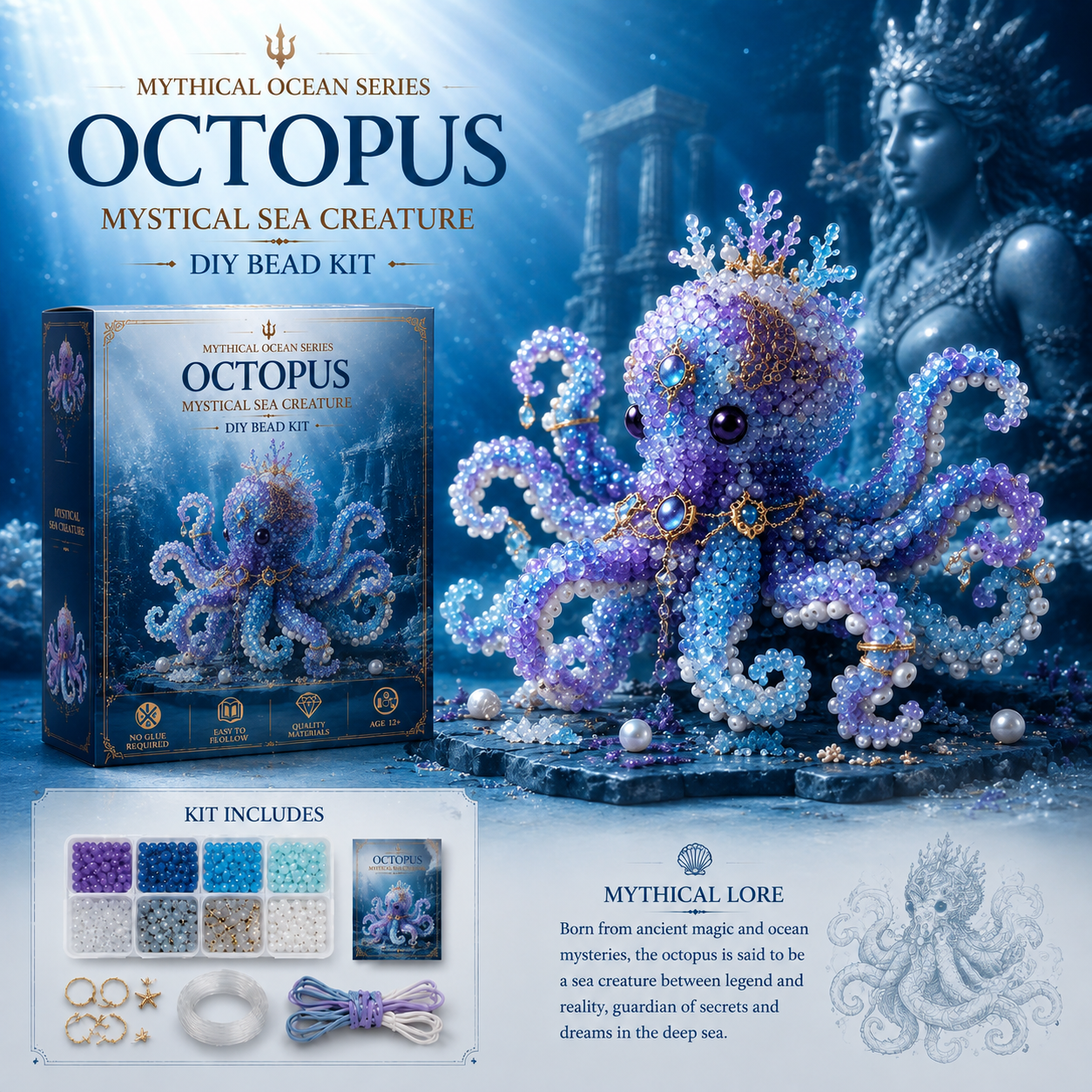 🌊 Mythical Ocean DIY Bead Kit – Choose From 12 Collectible Ocean Creature Styles