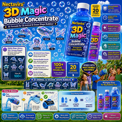 Topacme® Super 3D Magic Bubble Concentrate —— Animal & Ocean Fantasy Theme
