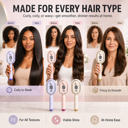 ✨ Nectavira® Smart Mist Hair Smoothing Brush