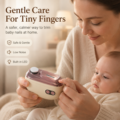Nectavira™ 2-in-1 Electric Nail Clipper & Polisher — Gentle Nail Care for Babies & Families