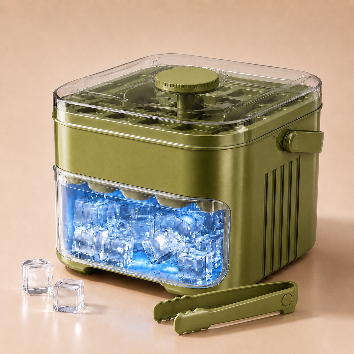 🧊 Nectavira® 2-in-1 Ice Cube Tray with Storage Bin