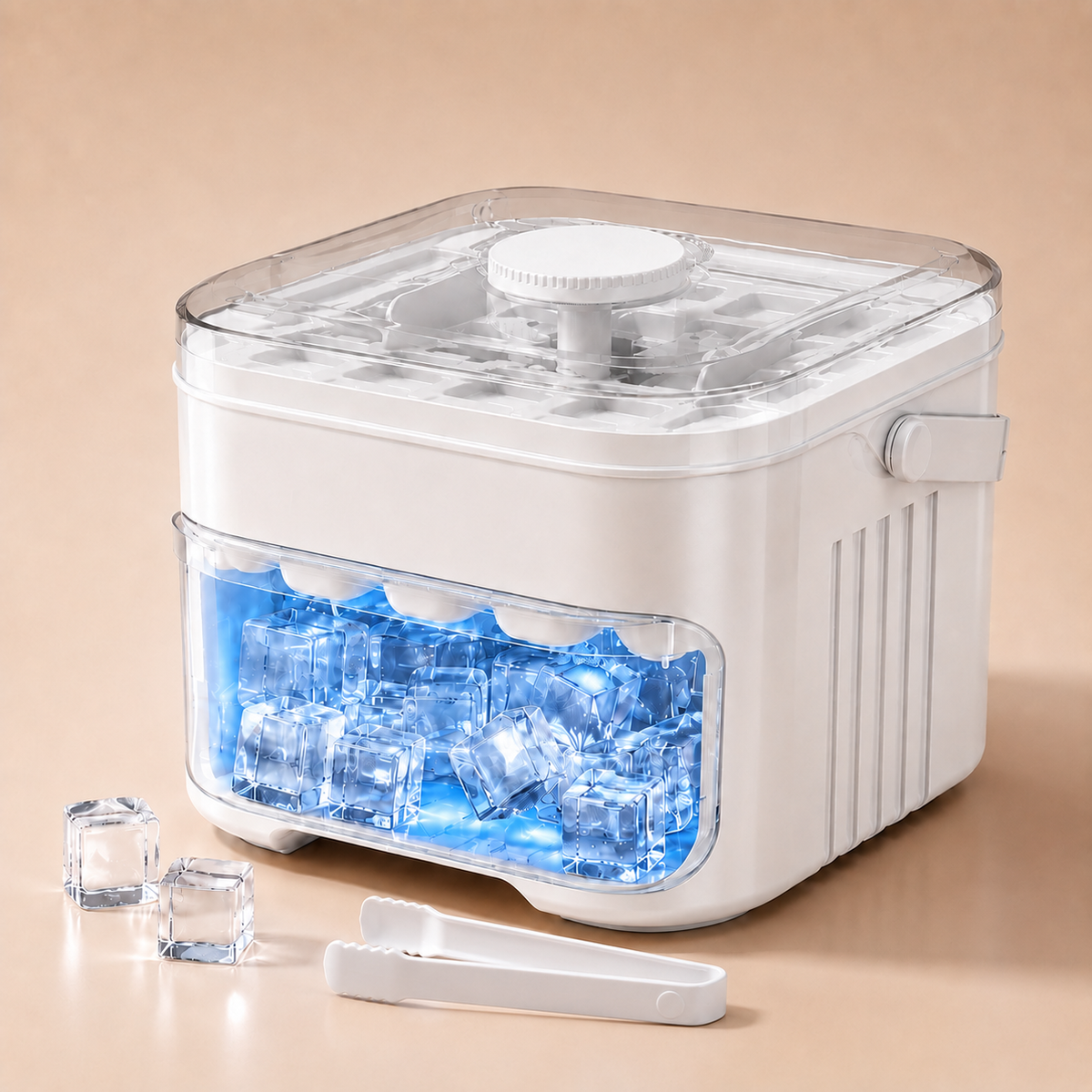 🧊 Nectavira® 2-in-1 Ice Cube Tray with Storage Bin
