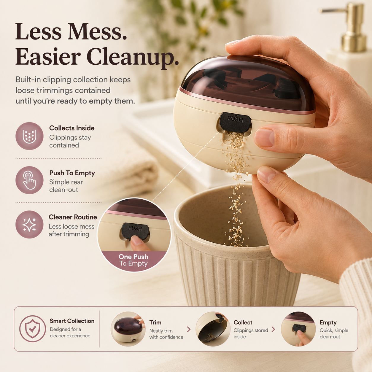 Nectavira™ 2-in-1 Electric Nail Clipper & Polisher — Gentle Nail Care for Babies & Families