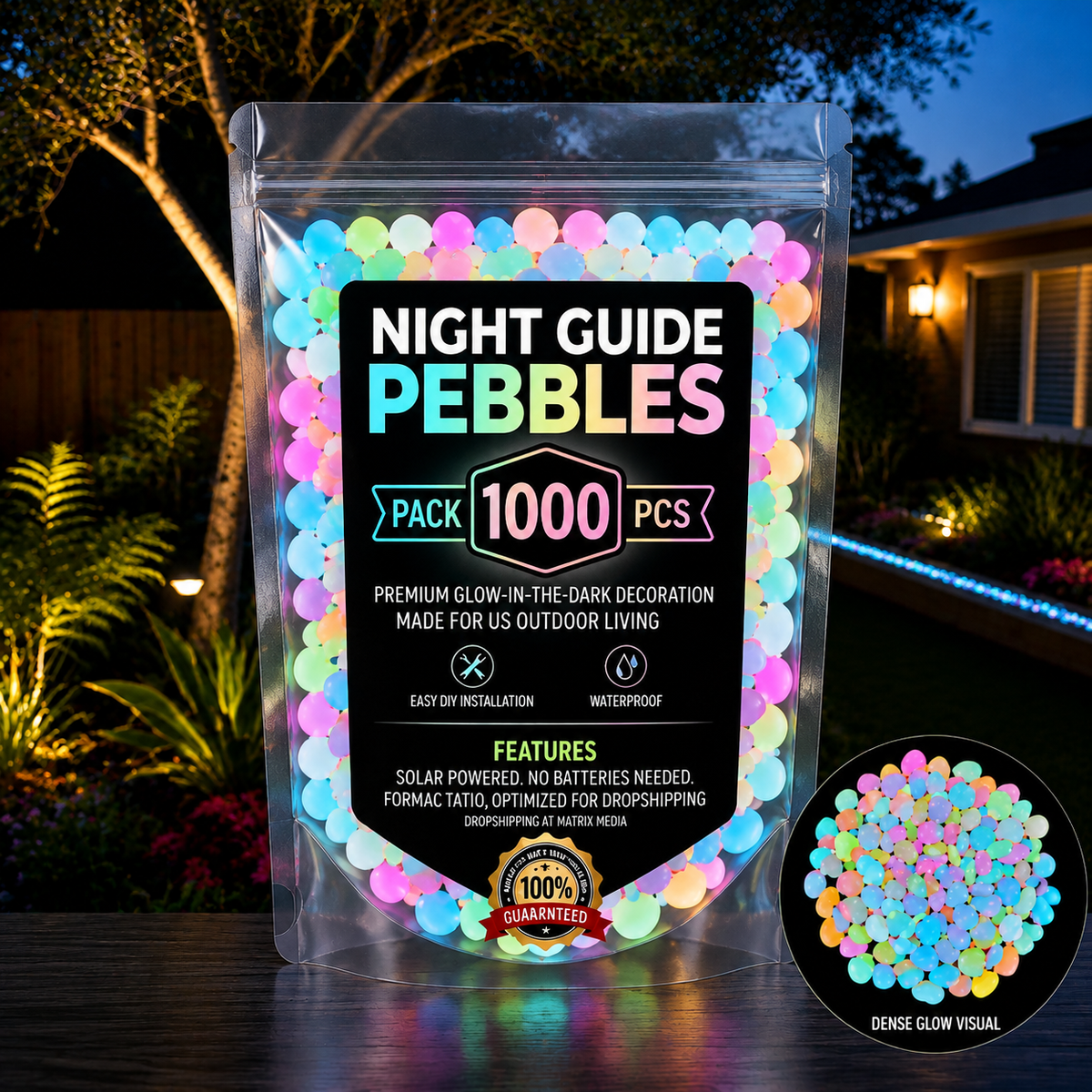 🔥LAST DAY SALE 50%OFF🔥🌈Colorful Glow-in-the-Dark Garden Stones