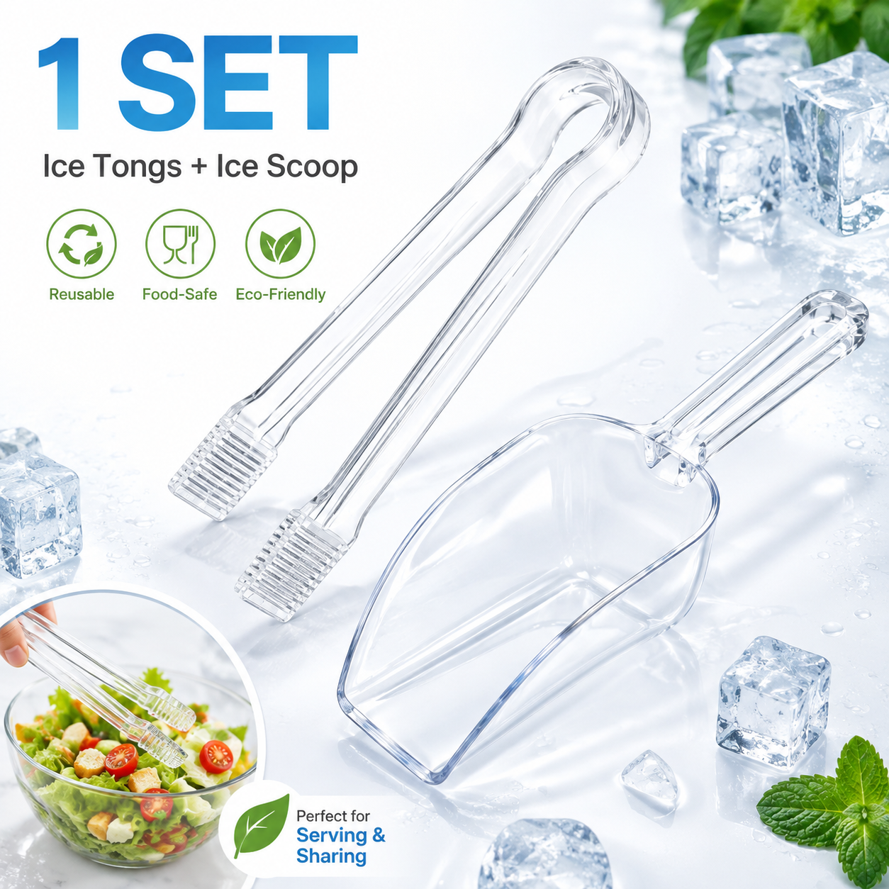🧊45% OFF— Ice Tongs & Scoop Set