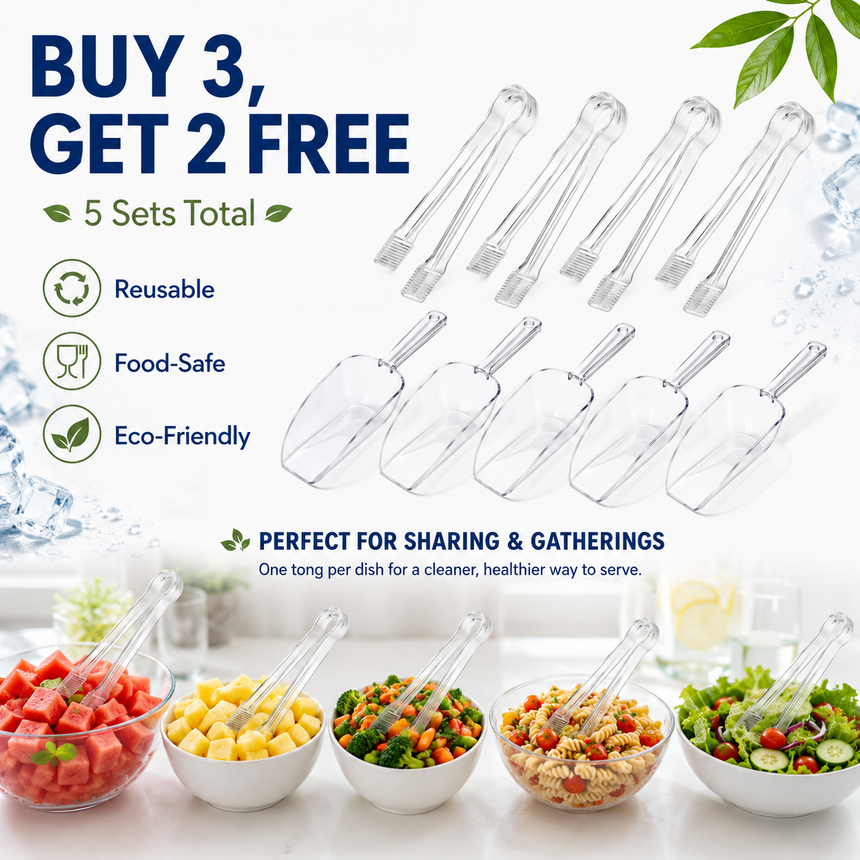 🧊45% OFF— Ice Tongs & Scoop Set