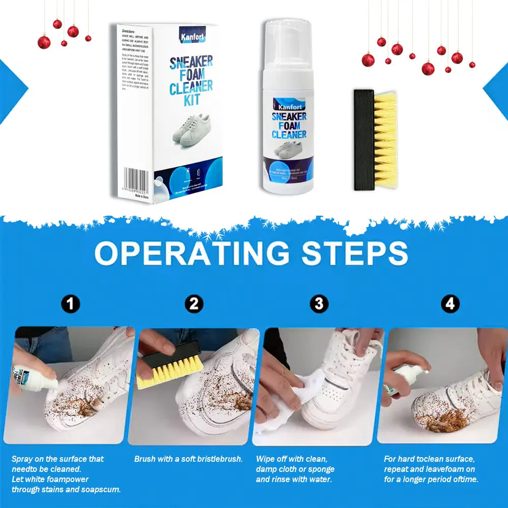 𝑺𝒏𝒆𝒂𝒌𝒆𝒓 𝑭𝒐𝒂𝒎 𝑪𝒍𝒆𝒂𝒏𝒆𝒓 𝑲𝒊𝒕 𝒇𝒐𝒓 𝑾𝒉𝒊𝒕𝒆 𝑺𝒉𝒐𝒆𝒔 - 𝑫𝒆𝒆𝒑 𝑪𝒍𝒆𝒂𝒏 𝑺𝒕𝒂𝒊𝒏 𝑹𝒆𝒎𝒐𝒗𝒂𝒍 4𝒐𝒛 / 118𝒎𝒍