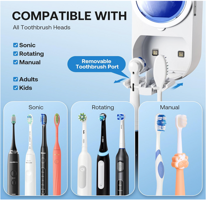 Nectavira® Dual Compartment Automatic Toothbrush Sanitizer