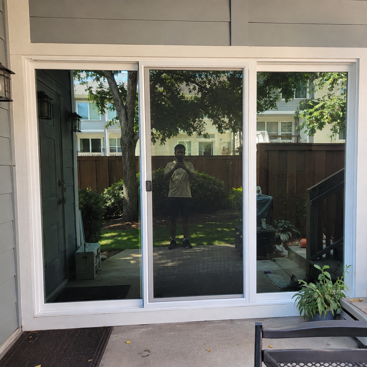 Sliding glass door privacy spray result