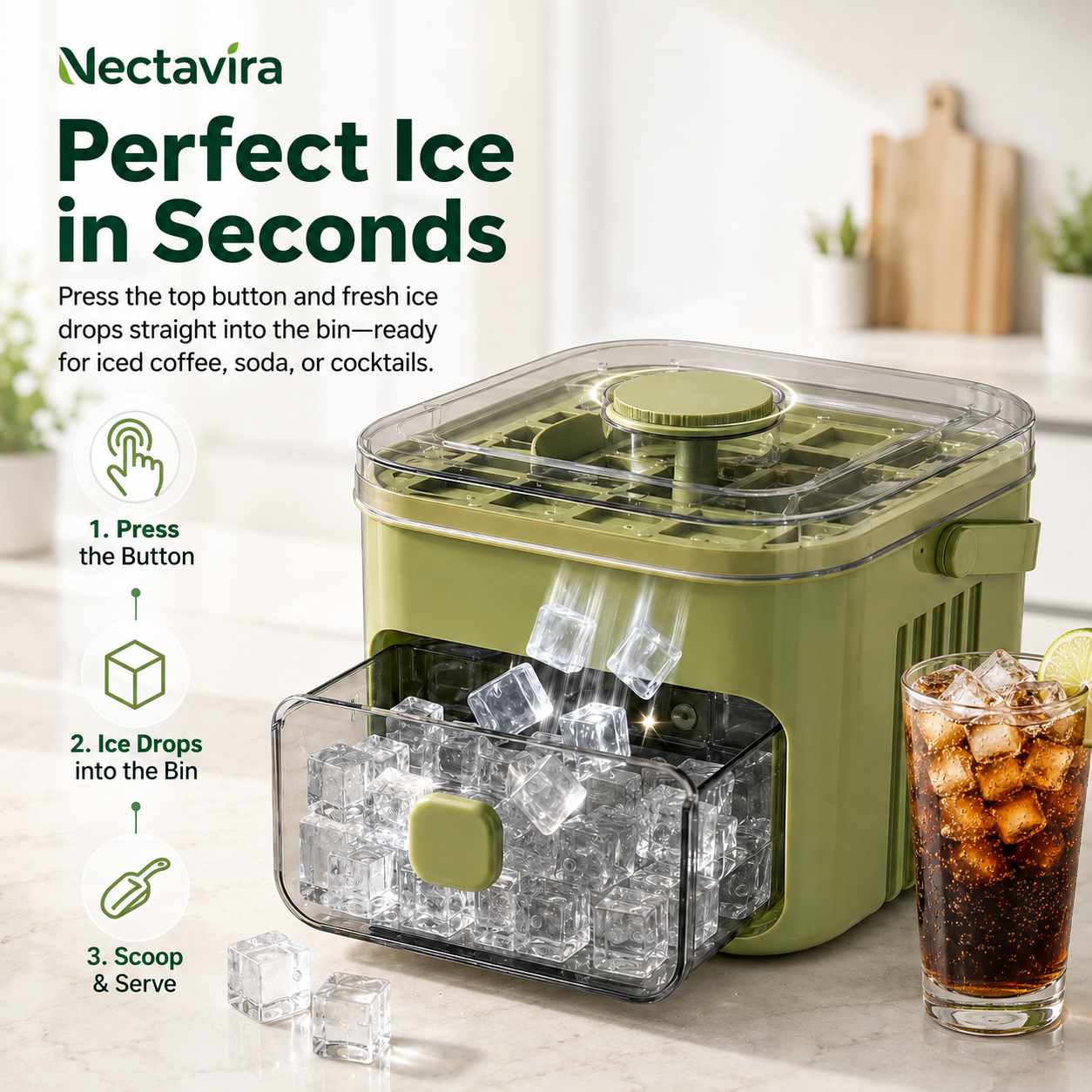 Nectavira 2-in-1 ice maker simple tutorial