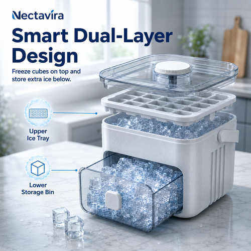 🧊Wait! Add the Nectavira® 2-in-1 Ice Cube Tray with Storage Bin for 40% OFF