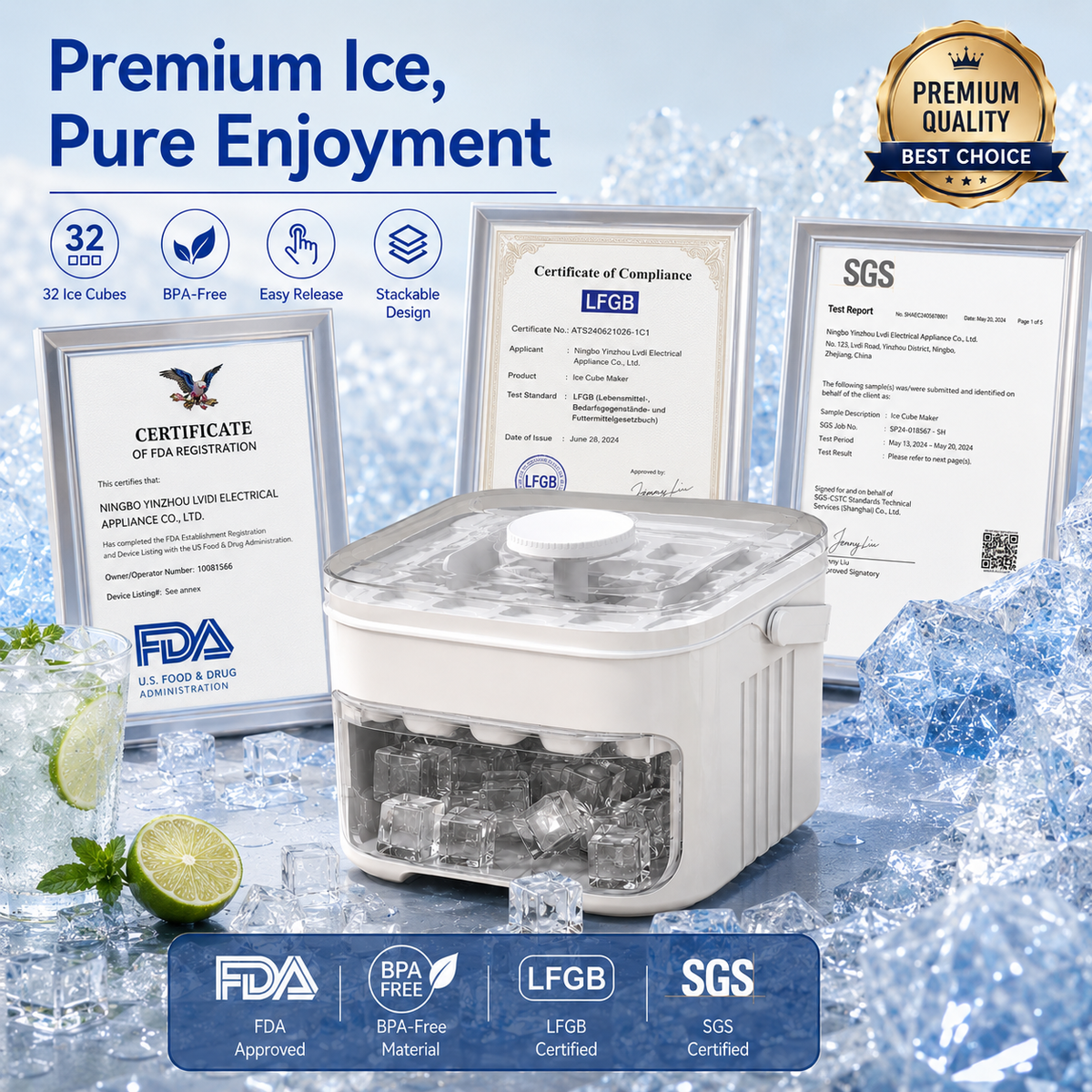 🧊Wait! Add the Nectavira® 2-in-1 Ice Cube Tray with Storage Bin for 40% OFF