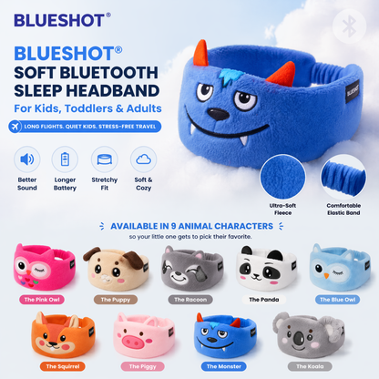 Nectavira® 🔥 Soft Bluetooth Sleep Headband For Kids, Toddlers & Adults Long Flights. Quiet Kids. Stress-Free Travel.