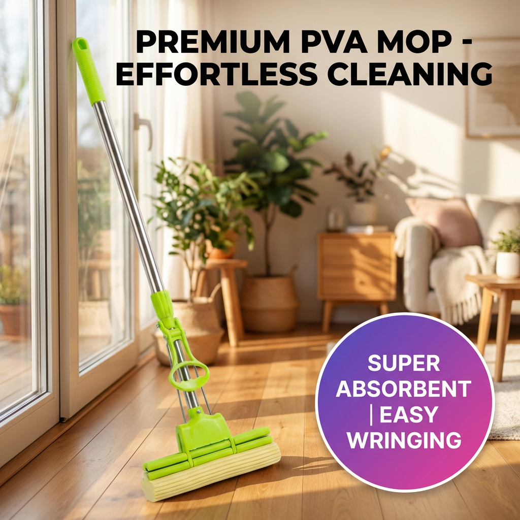Foldable Floor Mop – All-in-One Cleaner with Easy Squeeze, Perfect for Hardwood, Tile & Laminate