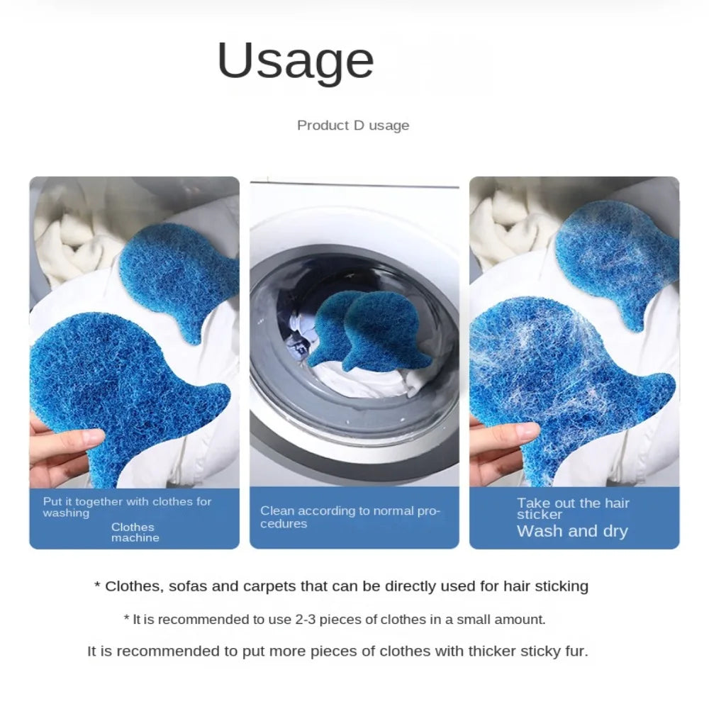 💎Laundry Pet Hair Remover – Reusable Fish-Shape Hair Catcher