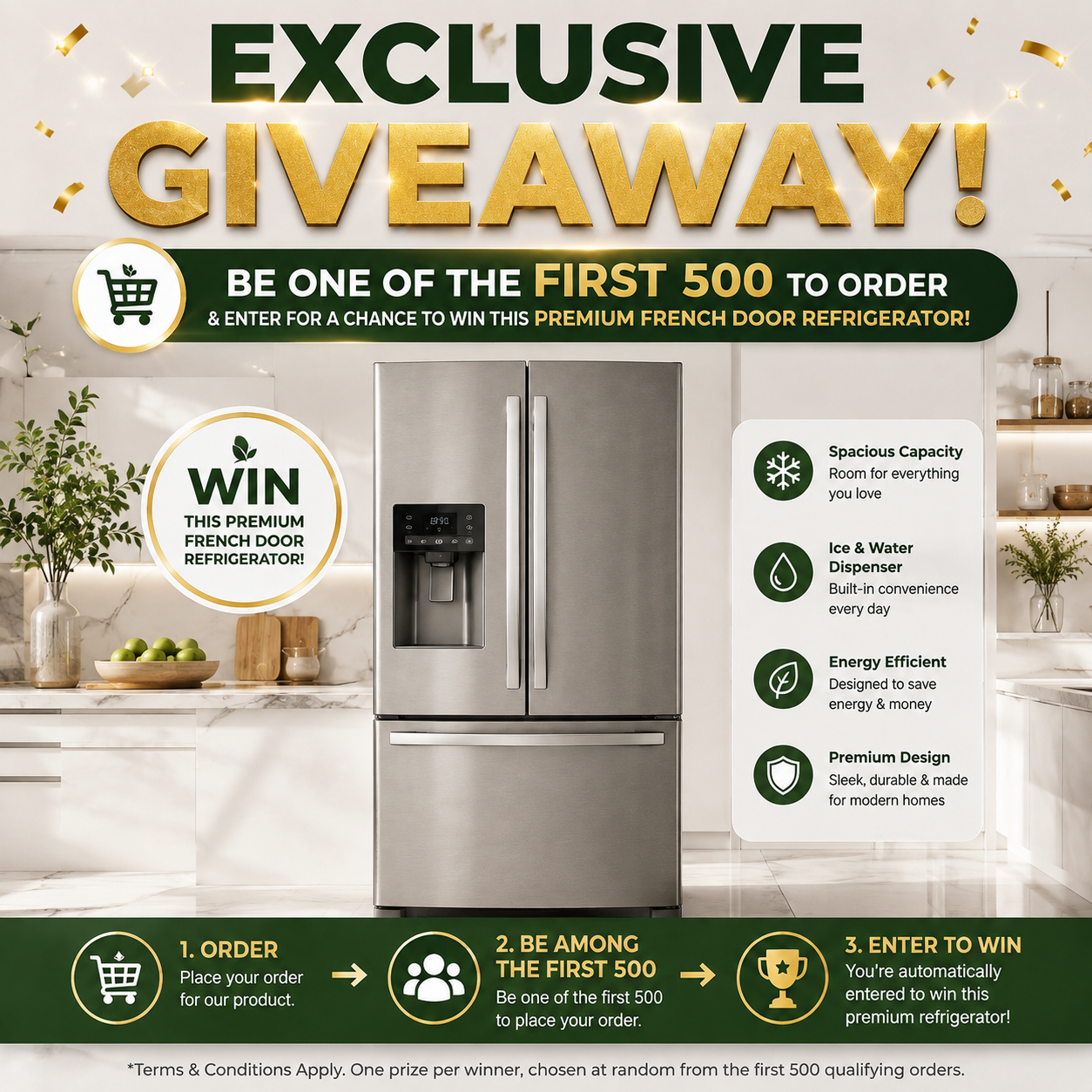 Exclusive French door refrigerator giveaway