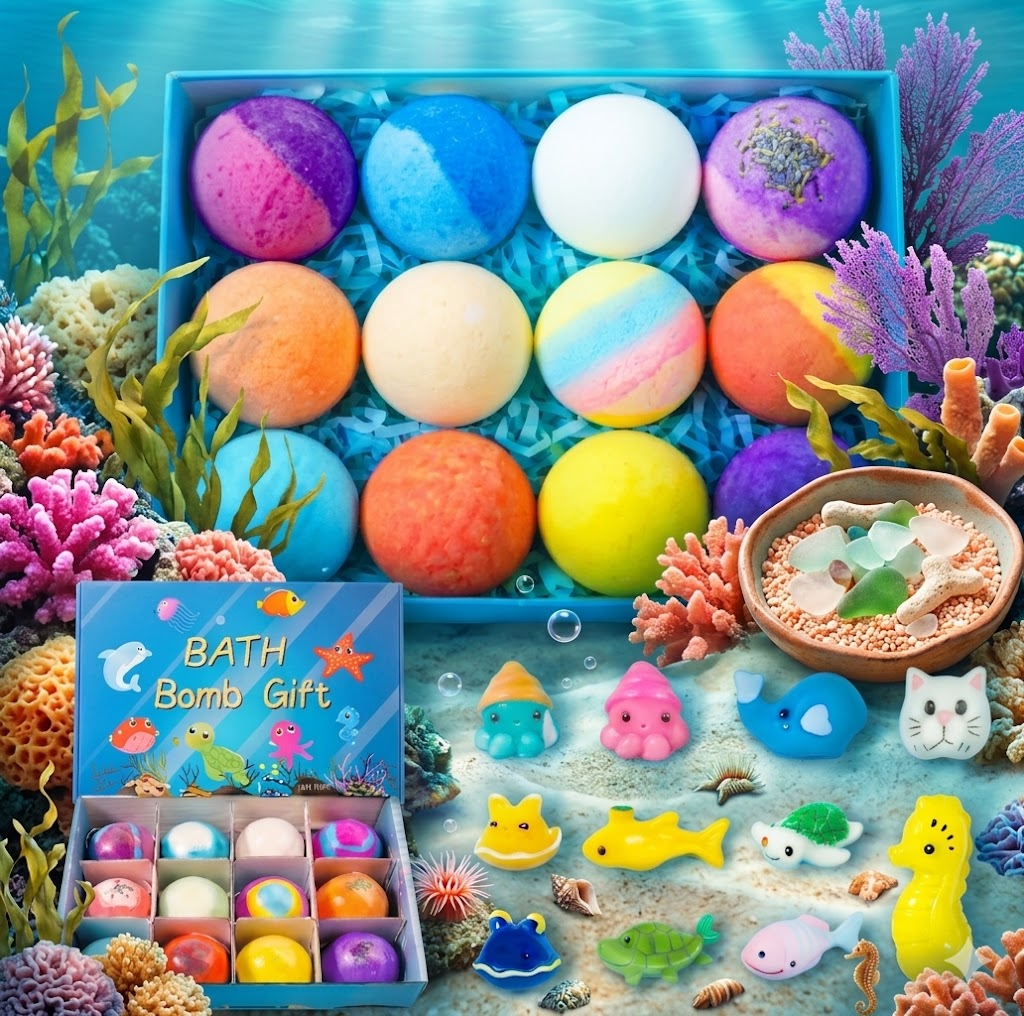 🎁Gentle Kids Bath Bomb Set – Food-Grade Colors, Surprise Toys & Fun Bath Time Adventures🔥 Limited Time – Save 70% Today