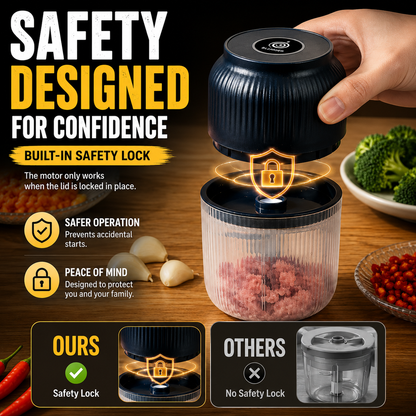 Nectavira®🔥Powerful Electric Food Chopper – One-Touch Mini Kitchen Blender