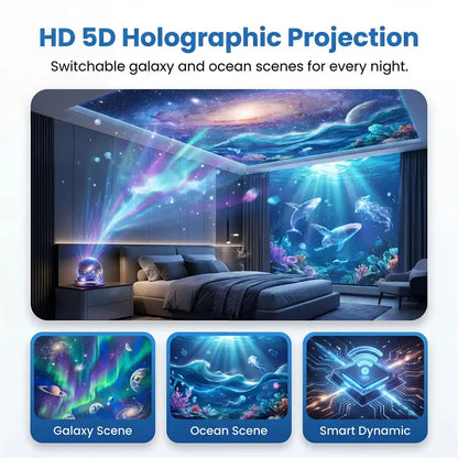 Nectavira® 🔮Night Light Projector - Smart Holographic Star Projector