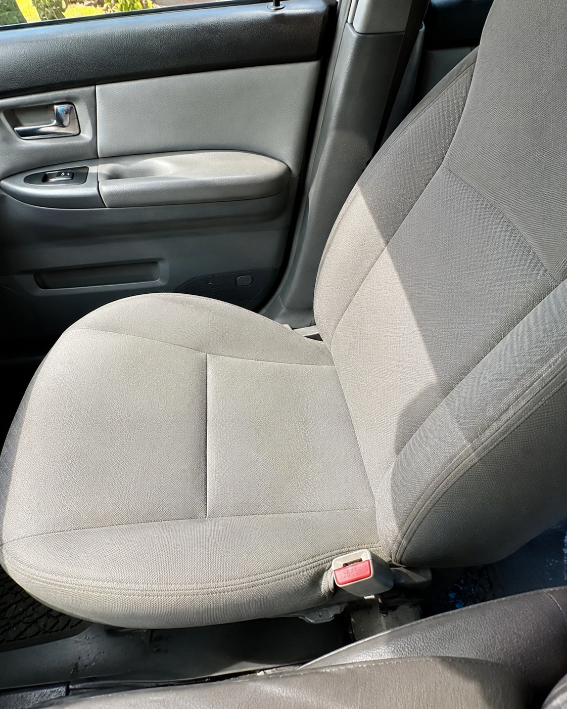 Clean car seat after stain removal