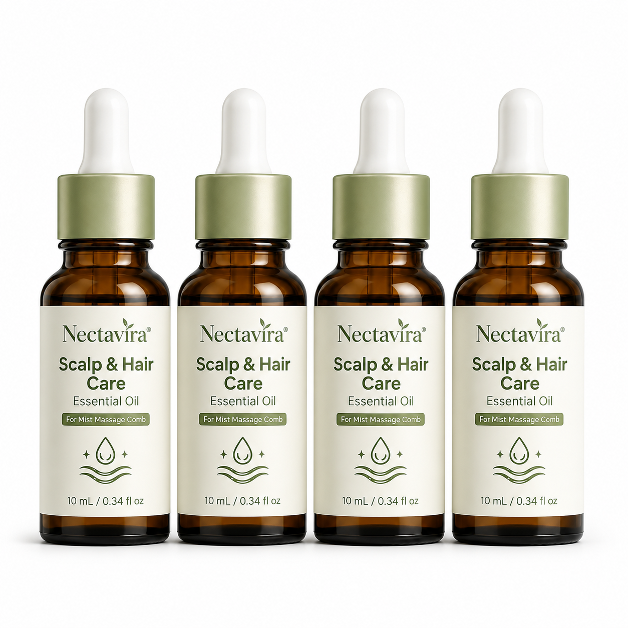 Nectavira® Scalp & Hair Care Essential Oil Drops(Designed for Your Mist Massage Comb)