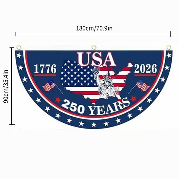 🗽 Honor Your American Pride 🎉 Handcrafted by Veterans – 250th   Anniversary USA Fan Flag 🏅