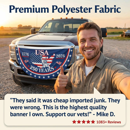 🗽 Honor Your American Pride 🎉 Handcrafted by Veterans – 250th   Anniversary USA Fan Flag 🏅