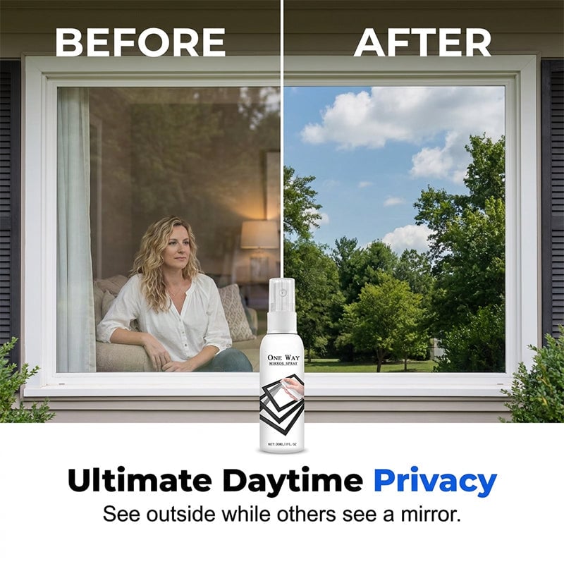 🪟 49% OFF Reflective Window Spray | One-Way Mirror Privacy Shield for Home & Car
