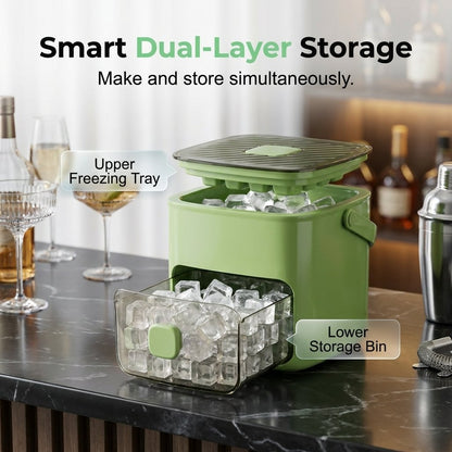 🧊 Nectavira® 2-in-1 Ice Cube Tray with Storage Bin