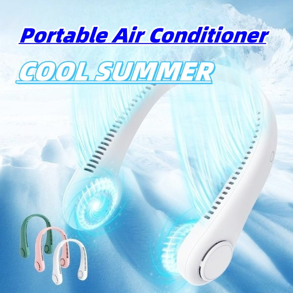 ❄️ Wearable Neck Fan – Bladeless Hands-Free Cooling Fan with USB Rechargeable & Quiet Airflow
