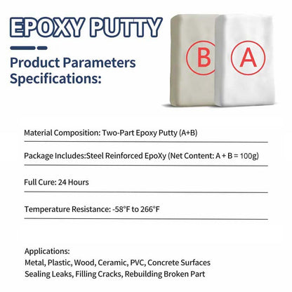 🔧💧Steel-Reinforced Epoxy Repair Putty Kit – Fill Cracks, Gaps & Broken Surfaces