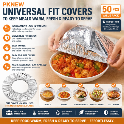 🔥 80% OFF Insulated Food Covers | Nectavira® Universal Fit Covers to Keep Meals Warm, Fresh & Ready to Serve