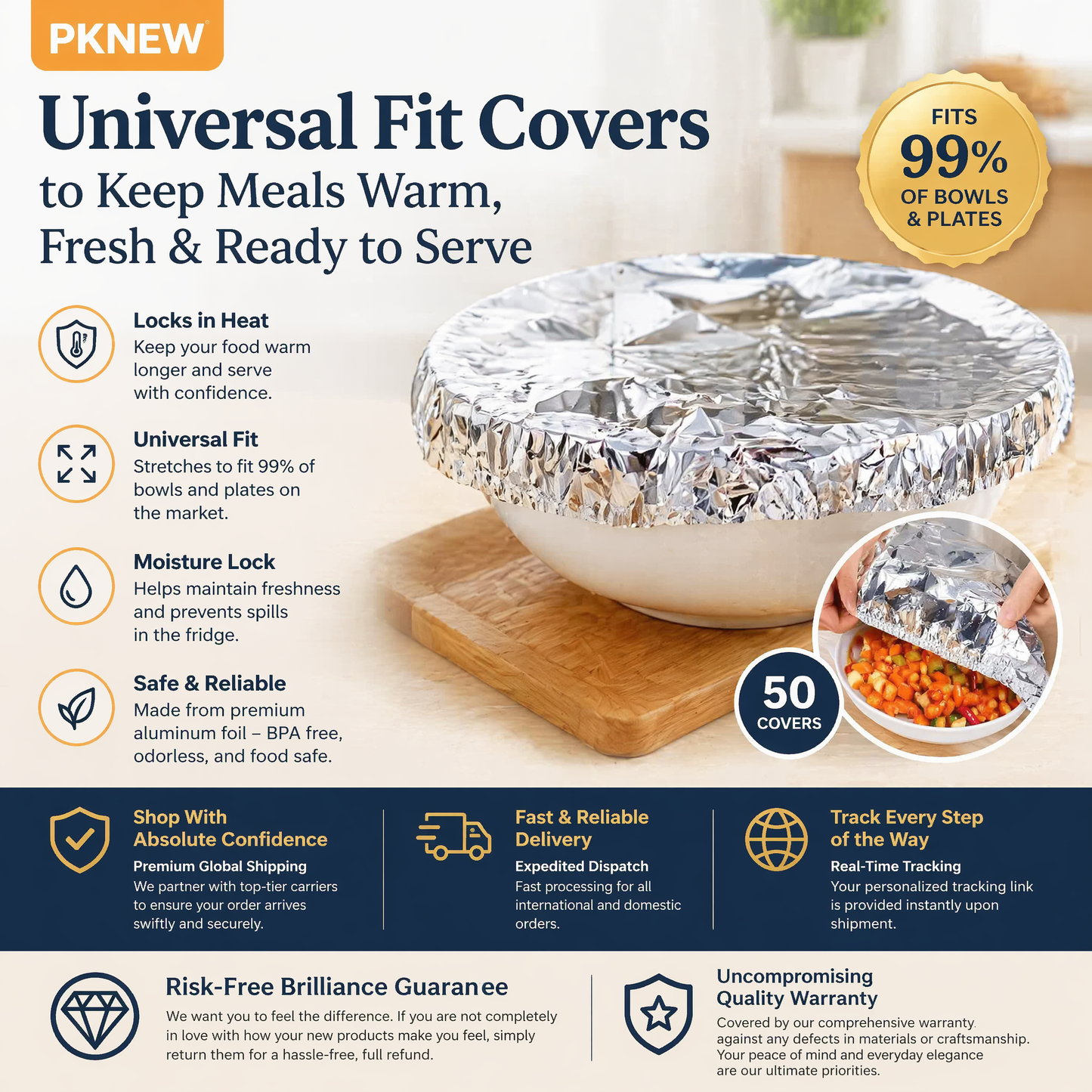 🔥 80% OFF Insulated Food Covers | Nectavira® Universal Fit Covers to Keep Meals Warm, Fresh & Ready to Serve