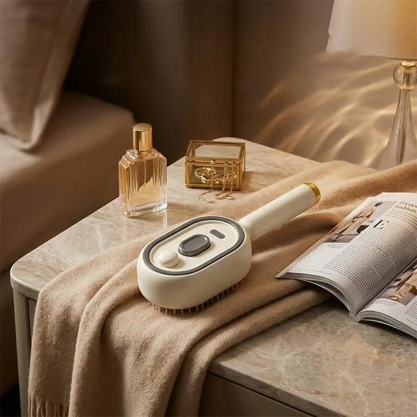 Nectavira® 🔥 3-in-1 Electric Air Cushion Massage Comb with Mist Spray, Self-Cleaning Steam and Essential Oil Function, Rechargeable Scalp Massage Brush✨✨