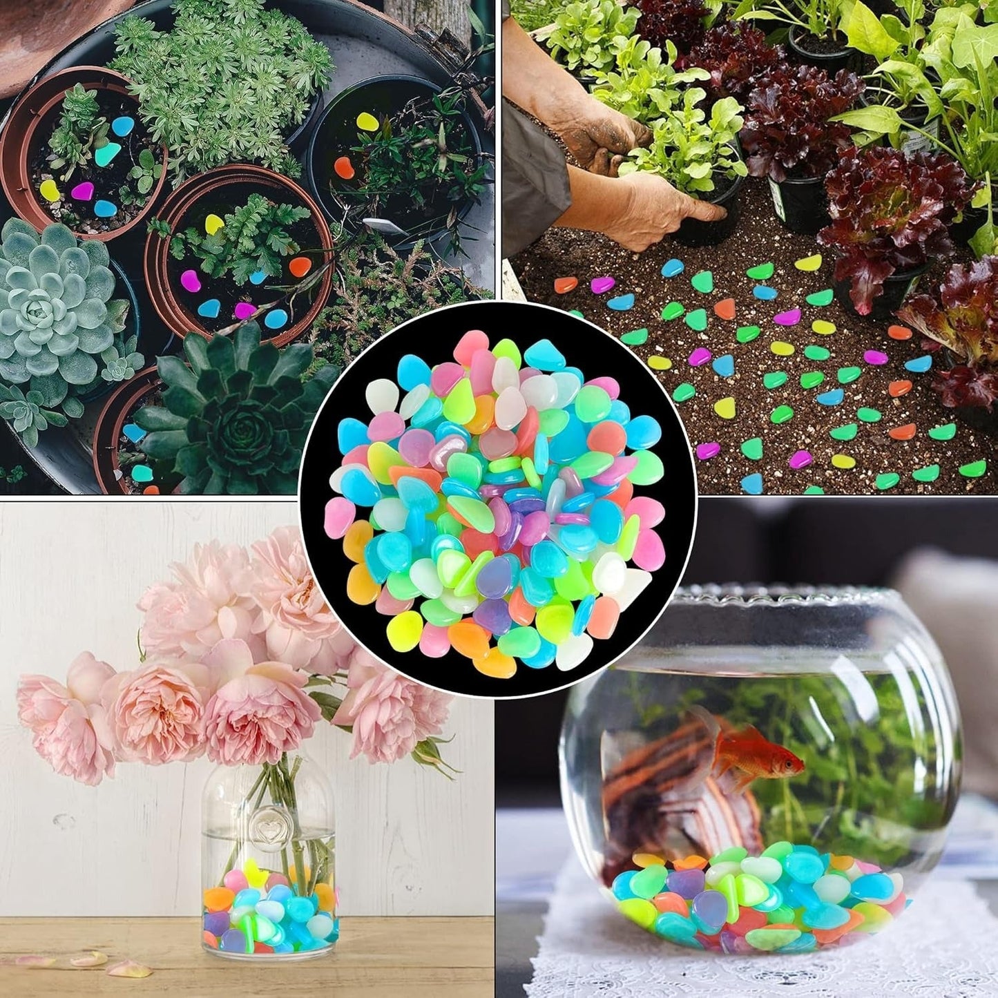 🔥LAST DAY SALE 50%OFF🔥🌈Colorful Glow-in-the-Dark Garden Stones