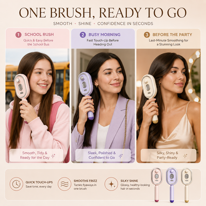 ✨ Nectavira® Smart Mist Hair Smoothing Brush