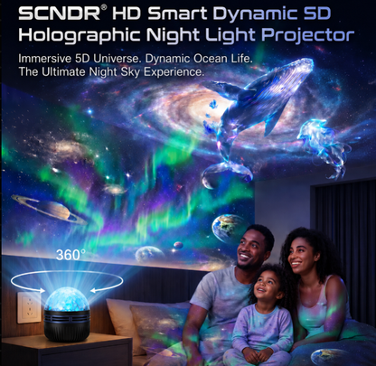 Official Store | 🌌SCNDR® 360° Smart Holographic Starry Sky Projector (HD Smart Dynamic 5D)