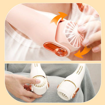 💎2026 HOT SALE🥳💞50K+ SOLD!🍃💨Neck Air Conditioner Fan – Ultra‑quiet, 360° rotating, 3 speeds. 🌬️