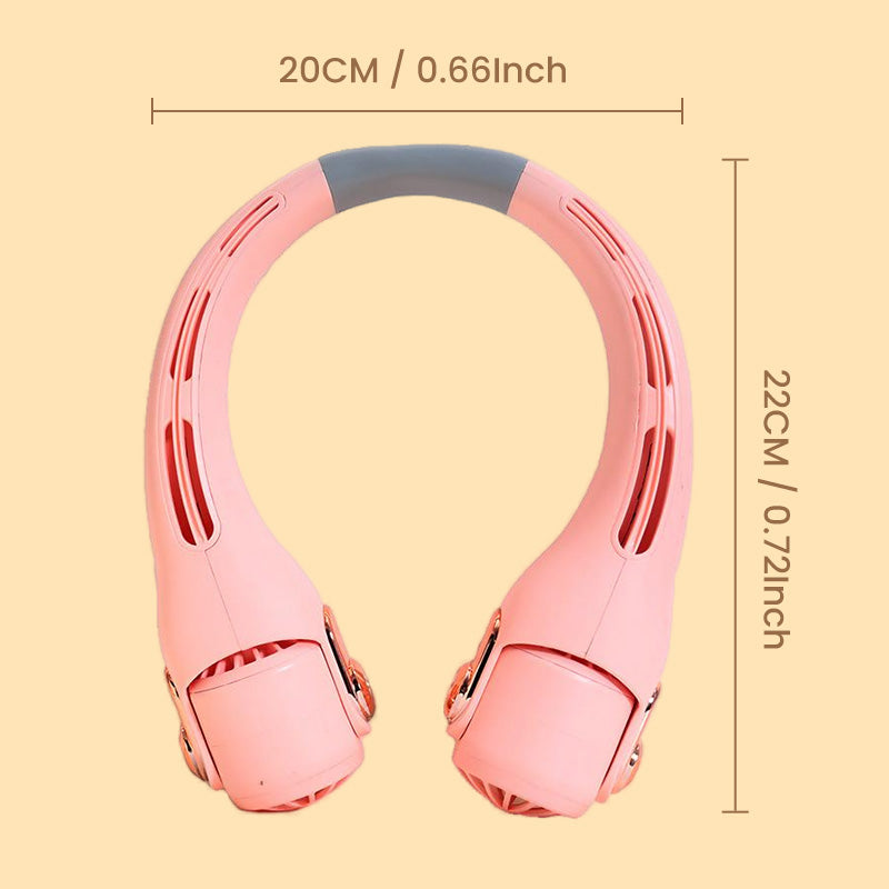 💎2026 HOT SALE🥳💞50K+ SOLD!🍃💨Neck Air Conditioner Fan – Ultra‑quiet, 360° rotating, 3 speeds. 🌬️