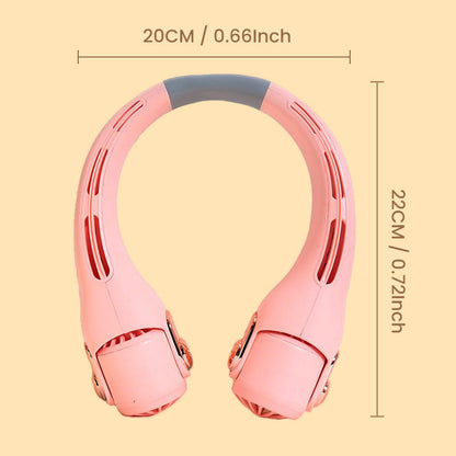 💎2026 HOT SALE🥳💞50K+ SOLD!🍃💨Neck Air Conditioner Fan – Ultra‑quiet, 360° rotating, 3 speeds. 🌬️