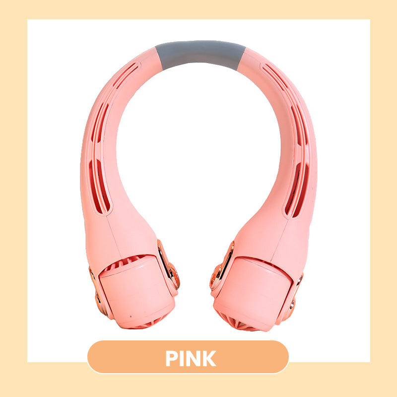 💎2026 HOT SALE🥳💞50K+ SOLD!🍃💨Neck Air Conditioner Fan – Ultra‑quiet, 360° rotating, 3 speeds. 🌬️