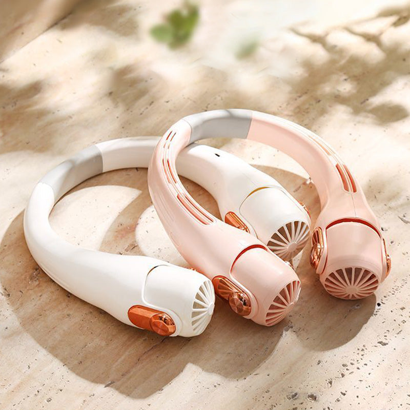 💎2026 HOT SALE🥳💞50K+ SOLD!🍃💨Neck Air Conditioner Fan – Ultra‑quiet, 360° rotating, 3 speeds. 🌬️