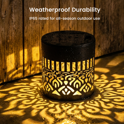 🌀 Limited Sale | Solar Mandala Wall Light – Outdoor Fence Projector Lamp for Patio & Backyard Decor