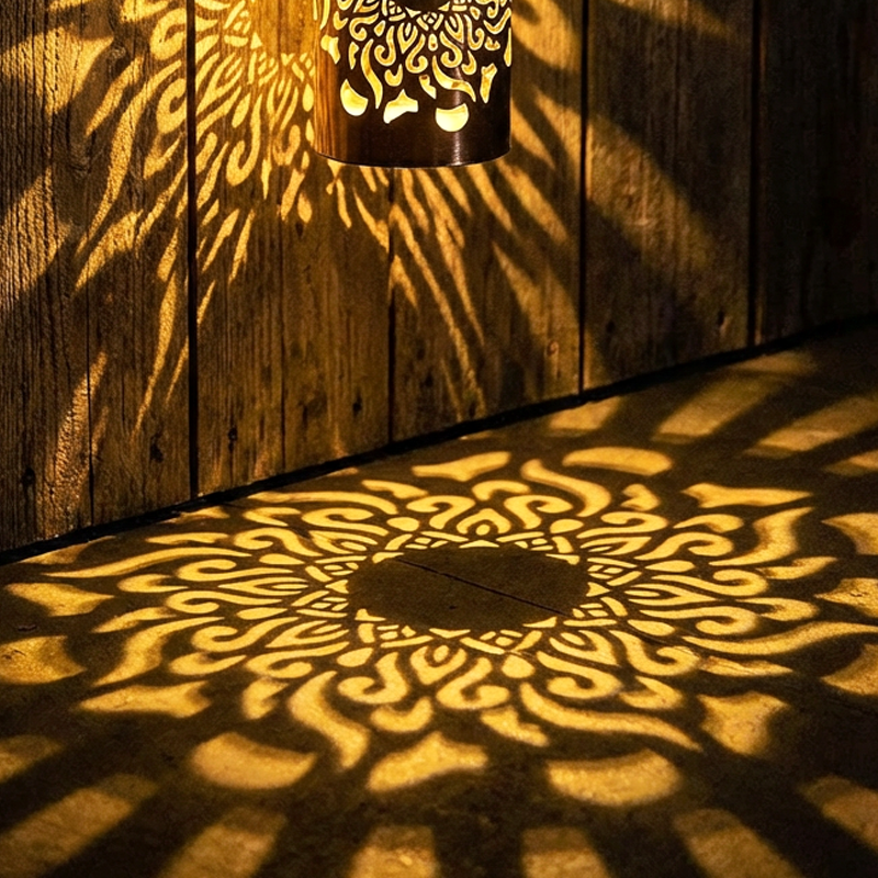 🌀 Limited Sale | Solar Mandala Wall Light – Outdoor Fence Projector Lamp for Patio & Backyard Decor