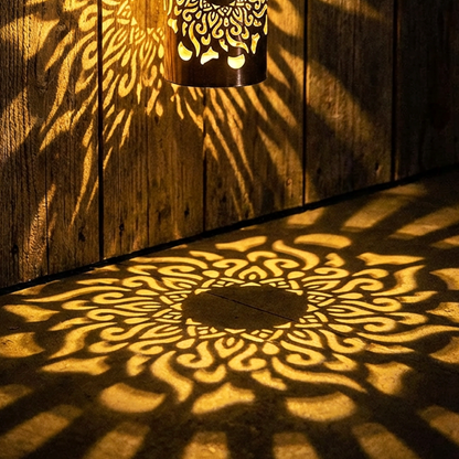🌀 Limited Sale | Solar Mandala Wall Light – Outdoor Fence Projector Lamp for Patio & Backyard Decor