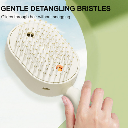 Nectavira® 3-in-1 Electric Air Cushion Massage Comb with Mist Spray, Self-Cleaning Steam and Essential Oil Function, Rechargeable Scalp Massage Brush🔥