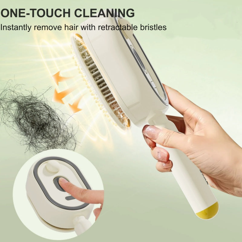 Nectavira® 3-in-1 Electric Air Cushion Massage Comb with Mist Spray, Self-Cleaning Steam and Essential Oil Function, Rechargeable Scalp Massage Brush🔥