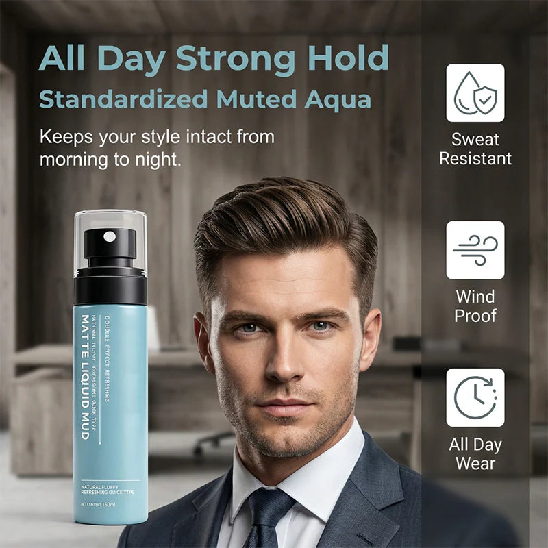 💨 Quick-Dry Matte Hair Styling Spray | Natural Volume & Strong Hold